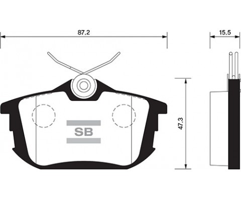 ARKA BALATA CARISMA 95-06 COLT 1.3-1.5 04-12 VOLVO S40 1.6-1.8-2.0-2.0T V40 95-04 GDB1314-G