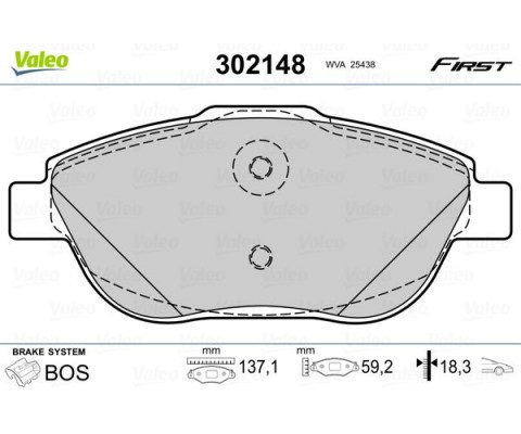ÖN FREN BALATASI CORSA F 19 CROSSLAND 17 MOKKA 20 C3 II-III-AIRCROSS 09 C4 14 208 19 2008 19 DS3 15 15 İNÇ 283mm