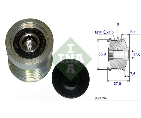 ALTERNATÖR RULMANI VOLVO C70 98-05 S40 2.4 04 S60 01 S80 98-06 S70 V70 XC70 XC90 535001910