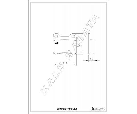 ARKA FREN BALATASI VECTRA A 88-95 ASTRA F 94-98 CALIBRA A 90-97 KADETT E 86-91 VECTRA B 96
