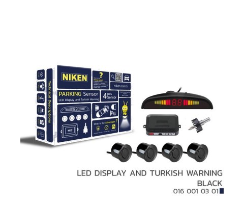 PARK SENSÖRÜ LED EKRAN VE TURKCE UYARI SİYAH
