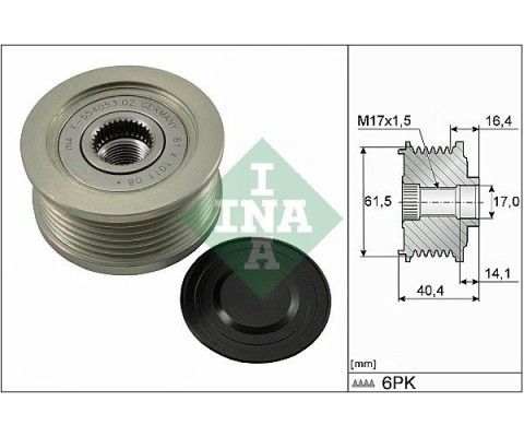 ALTERNATÖR GERGİ KASNAĞI DOBLO-GRANDE PUNTO 1.9 JTD-ASTRA H-VECTRA C-ZAFIRA-SIGNUM 1.9 CDTI 05-