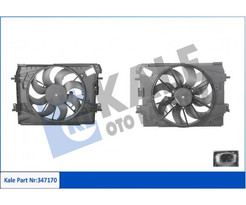RADYATÖR FAN MOTORU DAVLUMBAZLI CLIO IV-CAPTUR 0.9-1.2-1.5DCI-TCE 13 J5-H5 1.6 18 FAN ŞASESİ 650mm 149mm