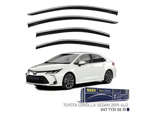 KROMLU CAM RÜZGARLIĞI TOYOTA COROLLA SD 2019- 4LÜ