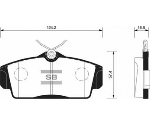 ÖN FREN BALATA NISSAN ALMERA 1.5L QG15DE N16 02- / PRIMERA 1.6L 2.0L GA16DE SR20DE P11 96-01 alt kısmı düz