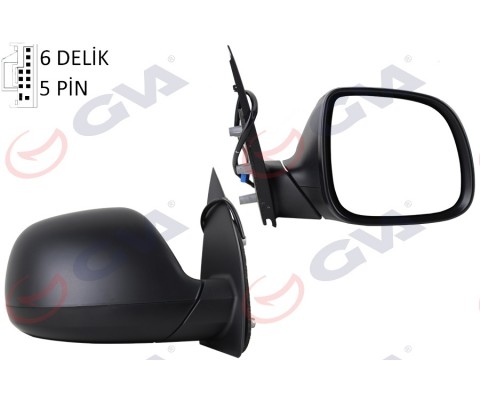 DIŞ DİKİZ AYNASI SAĞ AMAROK 09 ELEKTRİKLİ ISITMALI DESENLİ KONVEKS 5 FİŞ VM-6190EHR