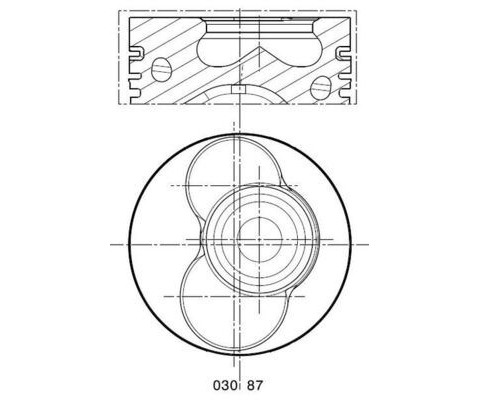 030PI00087102 MOTOR PİSTON SEGMAN 0.50 VW T5 AXB-AXC 3.4 SİLİNDİR 80.01 030 PI 00087102