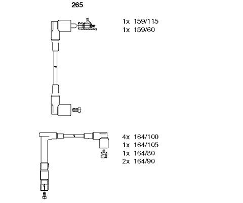 ATESLEME KABLOSU SETI MERCEDES M119 W124 W210 W140