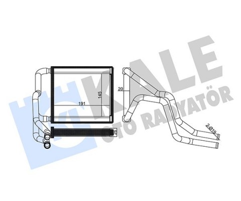 KALORİFER RADYATÖRÜ HYUNDAI i20 1.2L G4LA benzinli 15-20 / 1.4L G4LC 15-18 / 1.4L D4FC CRDi dizel 15 -18 / BAYON 1.4 G4LC 20- - ALEMİNYUM