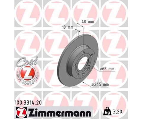 ARKA FREN AYNASI AUDI A4 8E2.B6 11/00 A4 Avant 8E5.B6 09/01 SEAT EXEO 09 245x9.9x10DL 986478986-DF4186