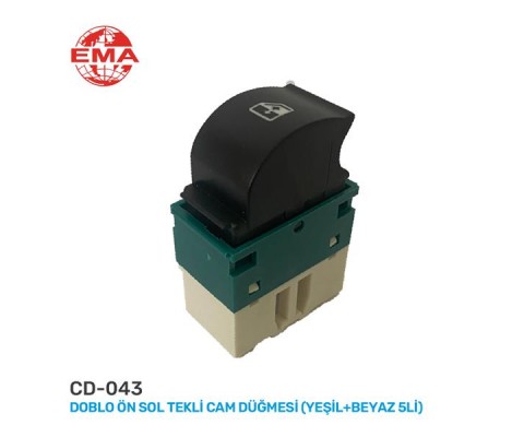 CAM AÇMA ANAHTARI DOBLO ÖN SOL TEKLİ YEŞİL-BEYAZ 5 FİŞLİ