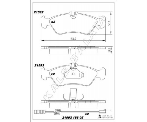 FREN BALATASI ARKA MERCEDES SPRINTER B901 B904 . VW LT 28-35-46