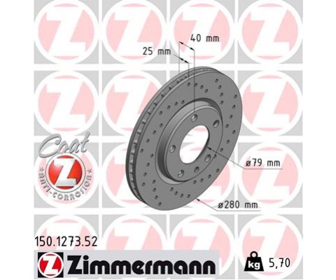 FREN DİSKİ ON BMW M3 E30 KAPLAMALI HAVALI YÜKSEK KARBONLU DELİKLİ