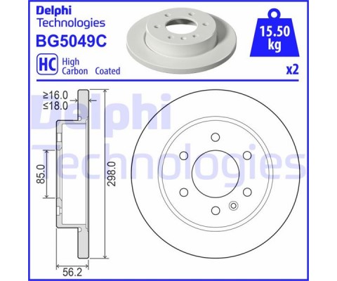 FREN DISKI ARKA MERCEDES SPRINTER B907 B910 18 ELEKTRONIK PARK FRENI