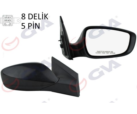 DIŞ DİKİZ AYNASI SAĞ BLUE 12 ELEKTRİKLİ ISITMALI SİYAH KAPAK KONVEKS 5 FİŞ VM-6451ER