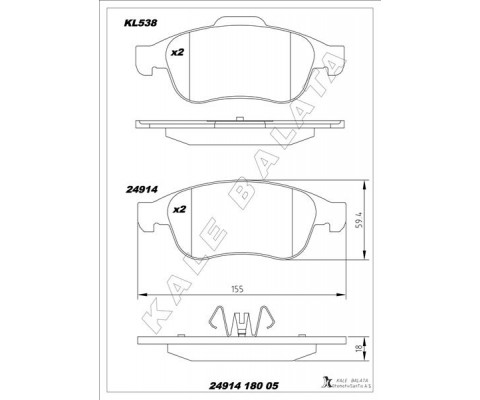ÖN FREN BALATASI MEGANE III 09 SCENIC III 09 FLUENCE 10 DUSTER 10 LODGY 12 CAPTUR I 13 1.5 DCI 1.6 16V
