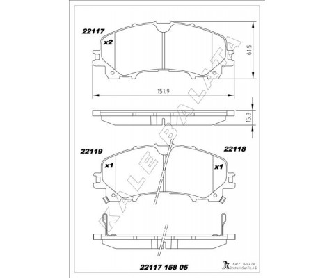 BALATA ÖN NISSAN ROGUE-X-TRAIL III 15 -