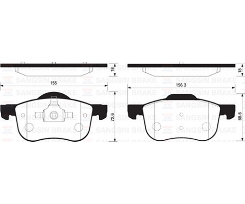 ÖN FREN BALATA SUZUKI GRAND VITARA 2.0L J20A SQ420 5 kapı 98-05 / VITARA 2.0L H20A SV620 V6 94-98