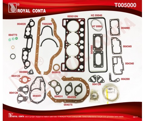 MOTOR TAKIM CONTA SKT KEÇELİ R12 1400