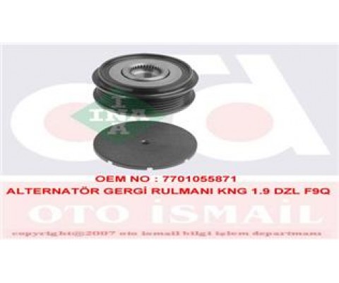 ALTERNATÖR KASNAĞI RULMANLI CLIO II-KNG-MGN-SCENIC 1.9DCI-1.9DTI-LGN II 1.8 16V-2.0 16V F9Q