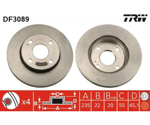 ÖN FREN AYNASI HAVALI MAZDA 323 1.4-1.4i-1.5-1.6-1.6i-1.7D-1.9 16V-1.9i 89-97