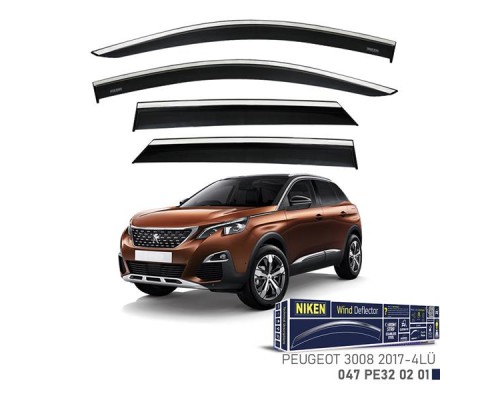 KROMLU CAM RÜZGARLIĞI PEUGEOT 3008 2017- 4LÜ
