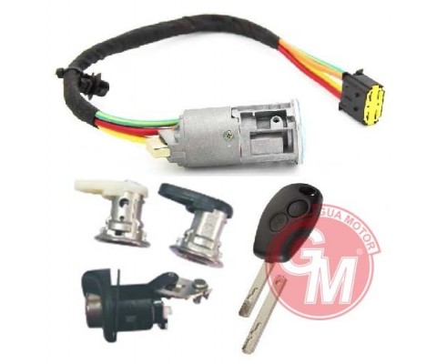 KONTAK - ANAHTARI 4LÜ SET DACIA LOGAN-SANDERO R.TRAFIC II 2012- 2010-ALARM DÜĞMELİ ANAHTAR İLE