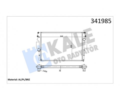 SU RADYATÖRÜ IVECO DAILY III-IV 06-11 MT BRAZING 648x438x36 500039637