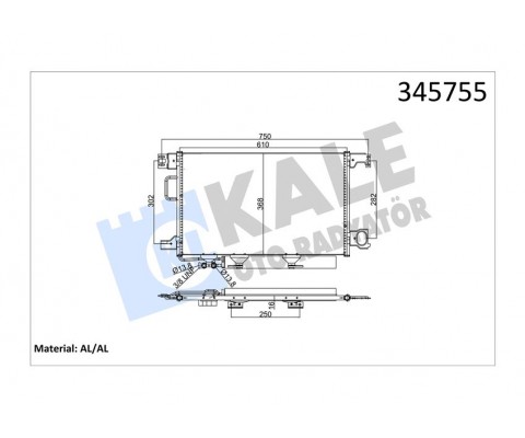 KLIMA RADYATORU MERCEDES W203 CL203 S203 C209 A209