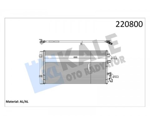 KLİMA KONDANSER RADYATÖRÜ RENAULT FLUENCE 09 MEGANE III 09 1.5dCi 1.6 1.6dCi 348x685x16