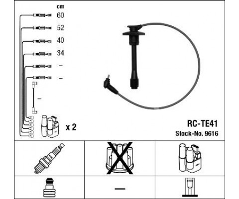 BUJİ KABLOSU TOYOTA COROLLA 1.6L 4A-FE AE101 AE111 DOHC 92-00 RC-TE24