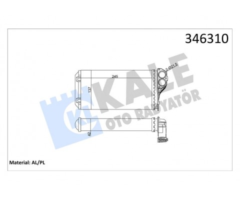 KALORİFER RADYATÖRÜ 307 00 242x135x42 / AC AL/MKNK