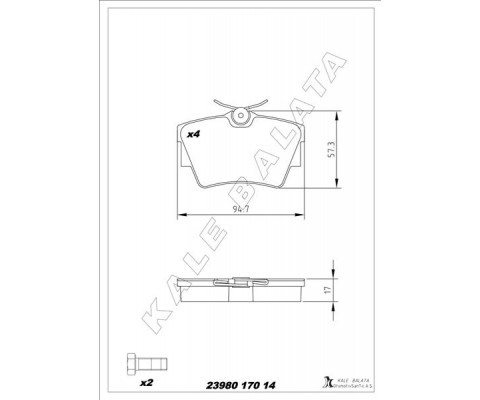 ARKA FREN BALATASI RENAULT TRAFIC II 06 TRAFIC III 15 OPEL VIVARO A 06 VIVARO B 15