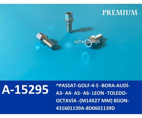 BİJON PASSAT-GOLF-4-5 -BORA-AUDİ- A3- A4- A5- A6- LEON - TOLEDO- OCTAVİA - M14X27 MM 21.5 X 19 CM POŞET