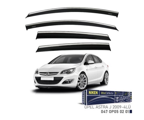 KROMLU CAM RÜZGARLIĞI OPEL ASTRA J 2009- 4LÜ