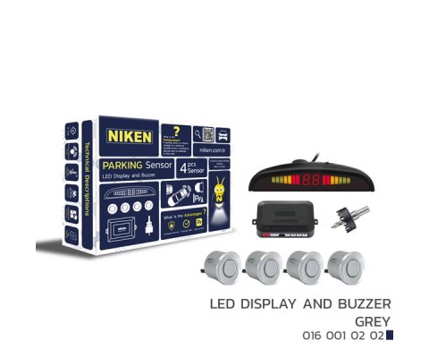 PARK SENSÖRÜ LED EKRAN SES İKAZLI GRİ 22MM