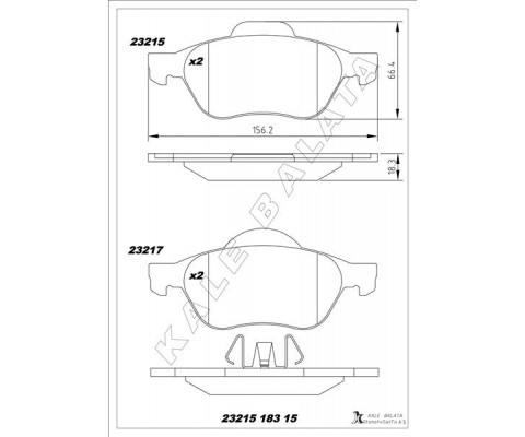 ÖN FREN BALATASI RENAULT LAGUNA II 01 05 LAGUNA III 07 15 MEGANE II 02
