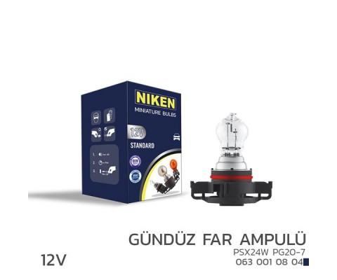 NIKEN 12V PSX24W GÜNDÜZ FAR AMPULÜ PG20-7 10LU