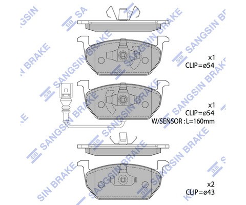 ÖN FREN BALATA AUDI A3 1.0L 1.2L 1.4L 1.5L 1.6L 12- /VW GOLF VII 1.0L 1.2L 1.4L 1.5L 1.6L 12- / PA SSAT 1.4L 1.5L 1.6L 2.0L 12- / TIGUAN / SEAT LEON / SKODA OCTAVIA / SUPERB 12- - ÜSTTEN KULAKLI