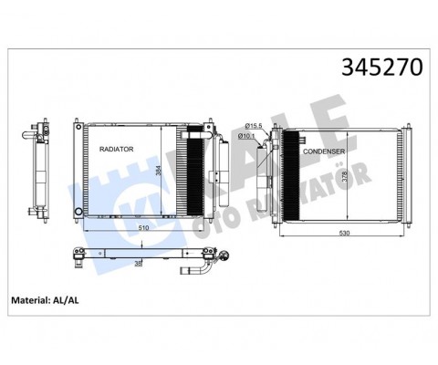 KLİMA KONDENSERİ NISSAN MİCRA 1.2-1.4 16V 02-10 RADYATÖR-KLİMA BİRLEŞİK OTO.-MEK. AL/AL