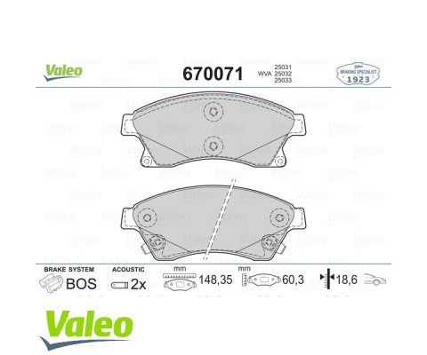 ÖN BALATA 15 INC ASTRA J 1.3 CDTI-1.4-1.4 TURBO-1.6 1.7 CDTİ 2.0CDTİ 10 AVEO 11 CRUZE 11