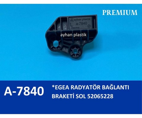 RADYATÖR BAĞLANTI BRAKETİ SOL EGEA 21.5 X 19 CM POŞET