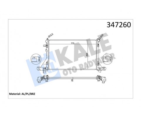 RADYATÖR MASTER III-MOVANO B 2.3DCI-CDTI 10 KLİMALI 773x469x26 mm