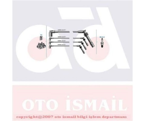 BUJİ KABLOSU TAKIMI OPEL CORSA B-COMBO B 93 00 1.2-1.4İ C12NZ-12NZ-C14NZ