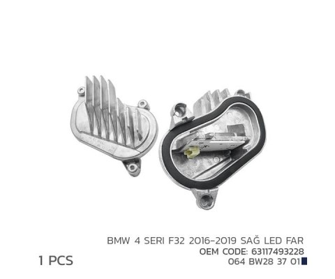 BMW 4 SERI F32 2016-2019 SAĞ LED MODÜL 63117493228