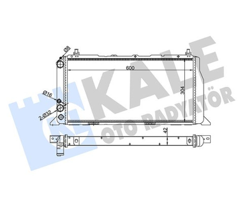 RADYATÖR AUDI 80/90-COUPE 600x304x42 AL/PL