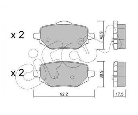 ARKA FREN BALATASI OTOMATİK EL FRENİ CORSA F-C4-208-2008-DS3
