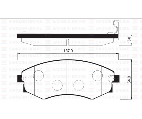 ÖN FREN BALATA HYUNDAI SONATA 1.8L 2.0L 88-96 / ELANTRA 1.6L 1.8L 2.0L 90-00 /NISSAN ALTIMA 2.0L CA20 A31 89-94