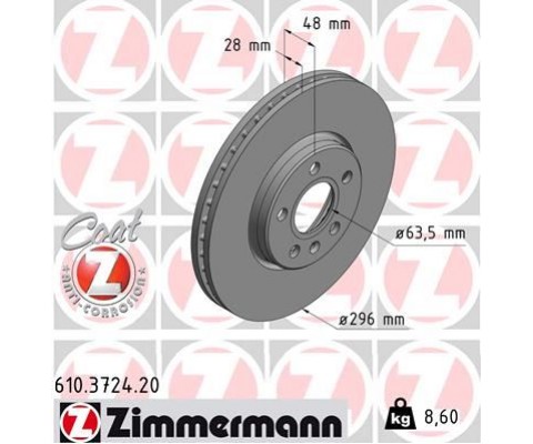 ARKA FREN DİSK ADET VOLVO S60 2019 S90 2016 2019 V60 2018 V90 2016 CAP296X5 16 JANT
