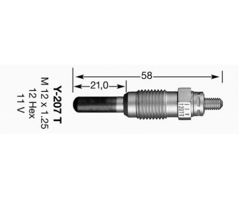 KIZDIRM BUJİSİ CADDY-GOLF3-PASSAT-T4 1.9-2.4 TDI 1Y-AAZ-AJA-AAB